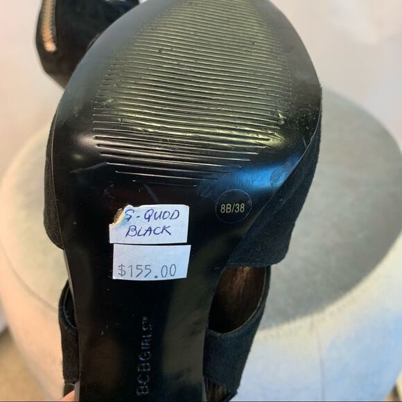 nwob BCBGirls Black strappy high heels size 8 - Picture 4 of 7